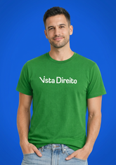 Camiseta Masculina Verde Vista Direito