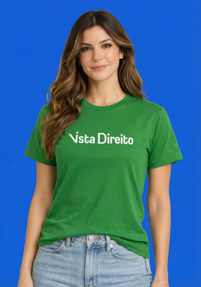 Camiseta Feminina Verde Vista Direito